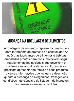 Mudança na rotulagem de alimentos